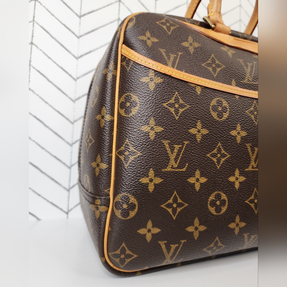 Louis Vuitton Brown Monogram Canvas Top Handle Satchel with Tan Leather Trim - Picture 5 of 16